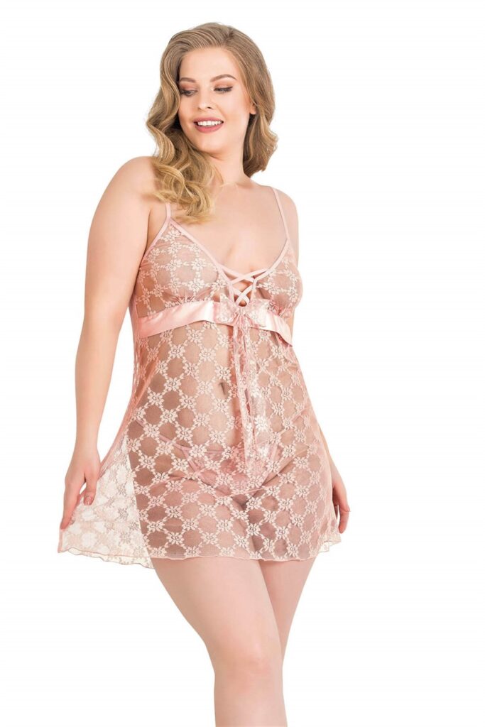 Deluxerie Plus Size Babydoll-Sæt Paola