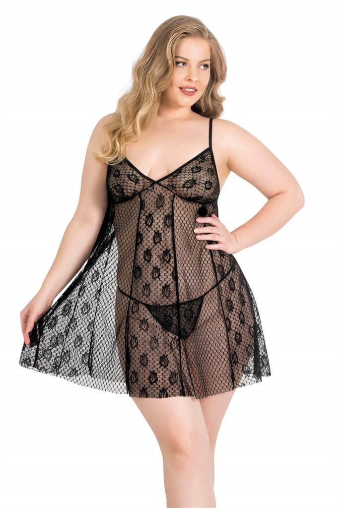 Deluxerie Plus Size Babydoll-Sæt Petria