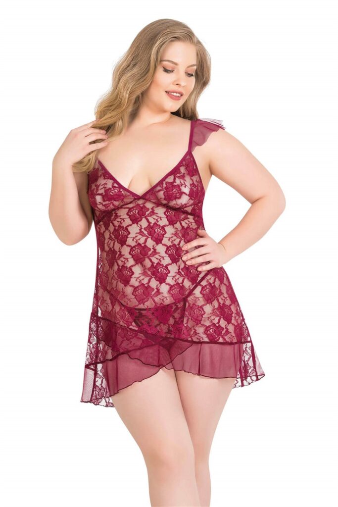 Deluxerie Plus Size Babydoll-Sæt Pheba