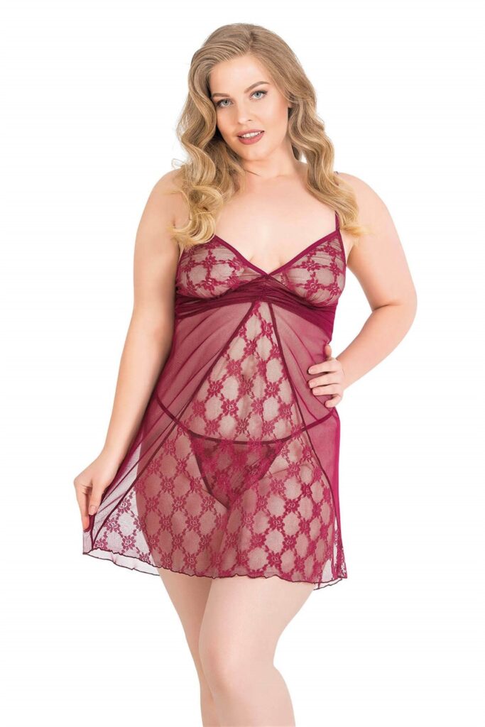 Deluxerie Plus Size Babydoll-Sæt Primrose